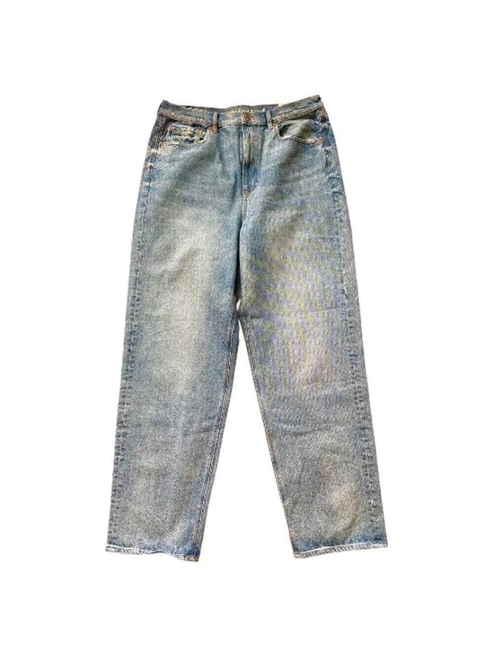 NWT American Eagle Light Blue Baggy Straight Leg Jeans Size 14